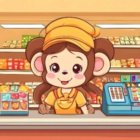 Cute monkey mart