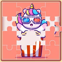 Cute rainbow unicorn puzzle