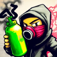 Graffiti tags spray painting