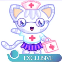 看護師の子猫チャンはドレスアップします