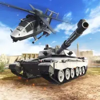 Strategy of war tanks and helicopters