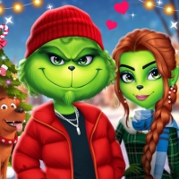 The grench couple holiday dress up